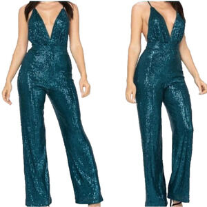Green Sequin Jumpsuit